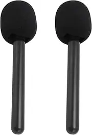 Microphone Interview Handle, 2Pcs Wireless Mic Holder Stand for Mic 1, 2, for Rode Wireless GO II, for Hollyland Lark M1, C1, 150, for Synco G1, Movo, Wireless Lav Mic Adapter