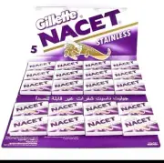 100 Double Edge Razor Blades Gilette NACET Stainless Russia Men's Razors