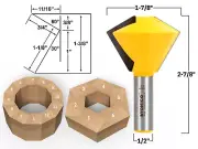 6 and 12 Sided Bird's Mouth Router Bit - 1/2" Shank - Yonico 15139