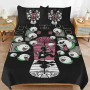a1634 Super Mario Duvet Cover Set, 3 Piece Bedding Set 86x70" Double Sided Printing Decorative Comforter Cover Set (1 Duvet Cover + 2 Pillow Shams)" j