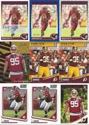 DARON PAYNE NICE AUTO/RC LOT 2024 SCORE #281 AUTO + BLUE 4/100 + 8 RC COMMANDERS
