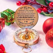 Mom To Son Enjoy The Ride Compass Copper Compass Christmas Gift For Son Vintage Style