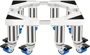 Adjustable Fridge StandFreestanding Fridge Freezer Trolley Height 35cm/13.7in Fridge Freezer Wheels Adjustable Side-by-Side Fridge Freezer Stand Base Double Door Wine Cooler Base Tray 12