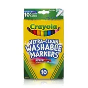 CRAYOLA ULTRA-CLEAN WASHABLE FINE LINE MARKERS 10 Assorted Classic Colors