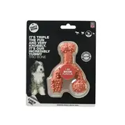 Tasty Bone Nylon Trio Bone Bacon Dental Care Dog Chew Small