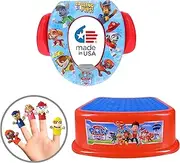 Nickelodeon PAW Patrol Calling All Pups 3 Piece Must Have Potty Training Set - Soft Potty Seat, Step Stool, Finger Puppets - Boy Potty Training
