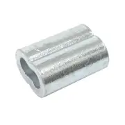 10ea Zinc Plated Copper Swage Sleeves for Wire Rope 3/16"