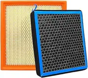 Engine and Cabin Air Filter Kit for 2015-2023 Ford F150,for 2018-2024 Ford Expedition,for 2018-2024 Lincoln Navigator,for 2016-2022 Ford Lobo,replace FL3Z19N619A 7C3Z9601A