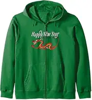 [Disney] Mulan Chinese New Years Happy New Year Mushu Logo Zip Hoodie