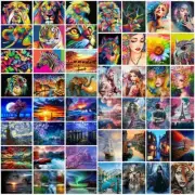 Acrylic Painting By Numbers Kit Craft DIY Paint On Canvas Art Project KJ