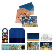 1 Set Religious Sticky Label Creative Activity DIY Decals Party Decor for Kids