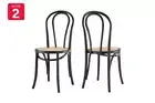 Set of 2 Matt Blatt Bentwood Chairs (Black Birch/Rattan Seat), Chairs, Home &