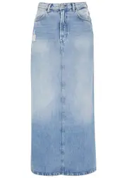 Acne Studios Philo Distressed Denim Maxi Skirt - Light Blue - 29 (W29 / UK12 / M) 29 (W29 / UK12 / M)