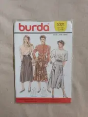 Vintage BURDA 5021 Skirt pattern size 12 - 26 PLUS Factory Sealed Sewing Pattern