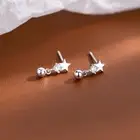 2pcs Minimal Crystal Star Ear Studs Earring Women Korean Helix Studs Tragus _in