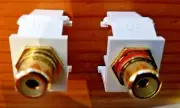 (1) Pair (Black & Red) of Leviton CA-131-40830-000 Snap-In RCA Speaker Jacks