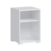 Practa White Bedside Table Bedroom Furniture - White