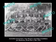 OLD LARGE HISTORIC PHOTO OF AIF ANZAC WWI SOLDIERS WA DUNTROON CANDIDATES c1916
