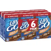 Up&Go Liquid Breakfast No Added Sugar Choc Ice 250mL x 6 pack