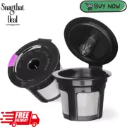 Reusable K Cups 2 Pack K Cup Coffee Filters-Black {ALL 2.0 & 1.0 Coffee Makers}