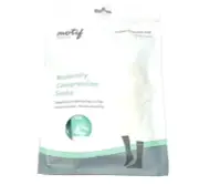 MOTIF Medical Maternity Compression Socks Sz Medium 20-30 mmHg White/Grey/Green