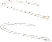 [POTUS] 4PCS Women Metal Eyeglasses Chain Beaded Glasses Chain Necklace Chain Cord Sunglasses Strap Holder Anti-Slip Spectacle Chain Eyewear Retainer
