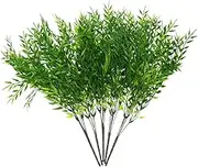 KONTONTY 5pcs Fake Willow Plants: Hanging Vine Leaves Branches Decorative Faux Greenery Stem Artificial Green Plants for Wall Ceiling Indoor Outdoor Decoration