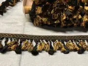Tassel fringe trim… 26 yards… Black and gold