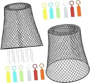 Levemolo Iron Seedling Protective Cover 2 Sets Plant Screen for Outside Garden Cloches Plant Cages to Keep Rabbits Out