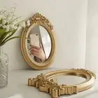 1Pc Vintage Wall Mirror Hanging Decorative Retro Home Decor Table Oval Mir===
