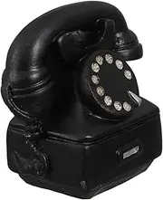FUTUREORYY Miniature Vintage Telephone Ornament Retro Desk Decor Craftsmanship Design for Home Dollhouse Accessories Unique Vintage Furniture Decor