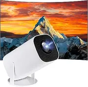 Mini Projector 1080P Auto Focus/Trapezoidal Correction, WiFi6 Bluetooth Full HD 1080P Video Projector 180° Rotatable Short Range Projection Projector Home Cinema Outdoor for