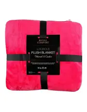 [Royal Comfort] Plush Blanket Throw Large In Rose Pink