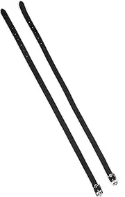 2 Pcs Spur Straps Lengthen for Boot Straps Man Woman Boot Straps for Cowboy Boots Leathers with Stainless Steel Buckle Horse Tool Accessories 19.7in Black