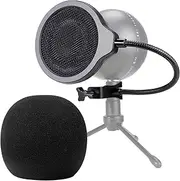 Snowball Mic Pop Filter with Foam Winscreen - 4 Inch 3 Layers Mic Wind Pop Screen Mask Shield and Foam Wind Cover For Blue Snowball Mic to Improve Sound Quality by YOUSHARES