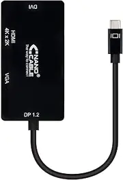 Multifunctional USB-C to VGA, HDMI and DVI Converter.Ideal for Connecting Your Laptop to Different Screens.Supports simultaneous Transmission Across All Three Ports to