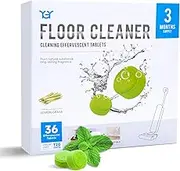 YGY Floor Cleaning Tablets,Compitable with Tineco iFLOOR,Floor One S3/S5/S6/S7 Wet Dry Vacuum Mop-Deep Clean & Deodorize-Clean Machine and Floor,Individually wrapped，lemongrass scent-36 Pack