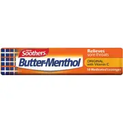 Soothers Butter Menthol Throat Lozenge 10 pack