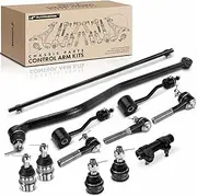 A-Premium 12Pcs Front Suspension Kit Inner Outer Tie Rod End & Adjusting Sleeve Sway Bar Ball Joint Track Bar Steering Drag Link Adjusting Sleeve Compatible with Jeep Wrangler TJ 1997-2006 4WD