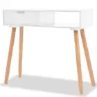 White Console Table Simple Design Stylish Storage Unit Sideboard End Side Tables