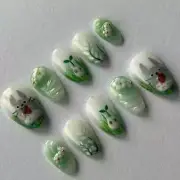 Studio Ghibli Press On Nails, Anime Character Nail Art, Cute Totoro Fake Nails