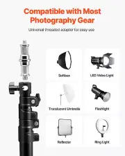 Wall Mount Triangle Boom Arm Light Stand 39.37 in/100 cm Ring Light Support