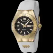 TechnoMarine Cruise Monogram Women's Watch 36.5MM Case White/Gold Tone Day-Date