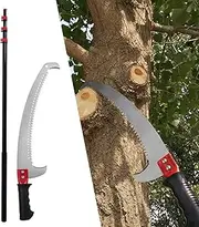 Tree Pruner Pole Saw 5.3-18ft Aluminum Alloy Telescoping Extension Pole High Reach Tree Pruning Tools Long Reach Pole Pruning Saw for Sawing and Shearing