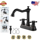 Stylish Bathroom Faucet with Cross Handles and 360° Swivel Spout - Easy Install