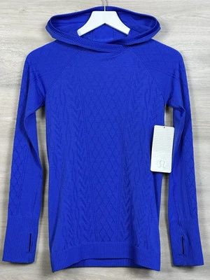 Lululemon Rest Less Hoodie Pullover Slim Fit Size 6 Blazer Blue BZRB 70984
