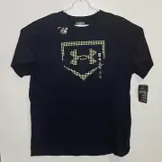 Under Armour 2XL Black Glow-In-The-Dark Logo Men's T-Shirt Loose Fit NEW