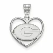 SS Univ of Georgia Letter G Heart Pendant