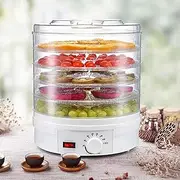 Fruit Dryer Dehydration Food Dehydrator with Adjustable Thermostat, 5 Tray,Countertop Portable Electric Food Fruit Dehydrator Machine for Drying Beef, Fruits, Vegetables and Nuts