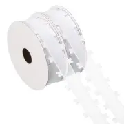 1 Inch x 20 Yard Organza Chiffon Ribbon, 2 Rolls Sheer Heart Ribbon, White